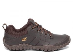 נעלי סניקרס קטרפילר לגברים Caterpillar Instruct - חום כהה