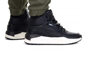 נעלי סניקרס פומה לגברים PUMA Speed Mid - שחור