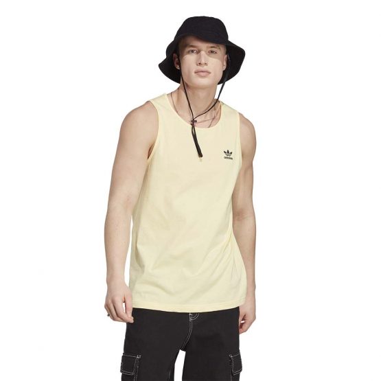 גופיה קצרה אדידס לגברים Adidas Originals ESSENTIALS TANK BLACK - צהוב בהיר