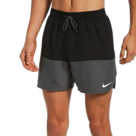 בגד ים נייק לגברים Nike Volley Short Washed - אפור/שחור