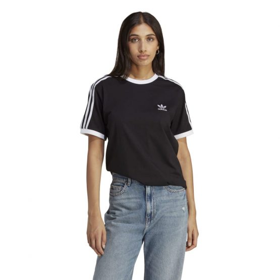 חולצת טי שירט אדידס לנשים Adidas 3 STRIPES TEE BLACK - שחור