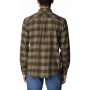 חולצה מכופתרת קולומביה לגברים Columbia FLARE GUN STRETCH FLANNEL - חום