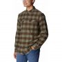חולצה מכופתרת קולומביה לגברים Columbia FLARE GUN STRETCH FLANNEL - חום