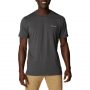 חולצת טי שירט קולומביה לגברים Columbia TECH TRAIL CREW NECK - אפור כהה