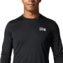 חולצת טי שירט ארוכות Mountain Hardwear לגברים Mountain Hardwear WICKED TECH LONG SLEEVE - שחור