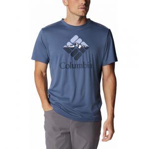 חולצת טי שירט קולומביה לגברים Columbia ZERO ICE CIRRO-COOL GRAPHIC TEE - כחול