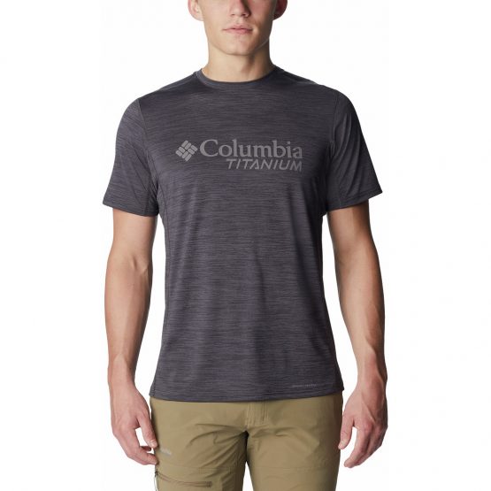 חולצת טי שירט קולומביה לגברים Columbia TITAN PASS GRAPHIC T - אפור כהה