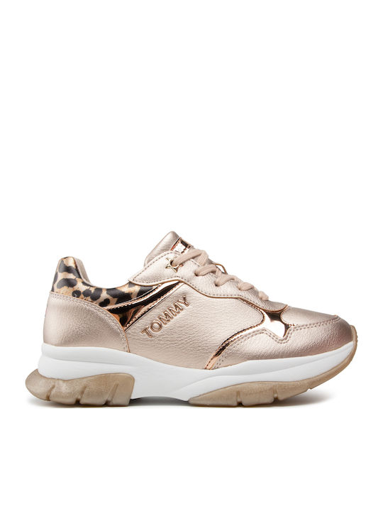 נעלי סניקרס טומי הילפיגר לנשים Tommy Hilfiger A21us low - זהב