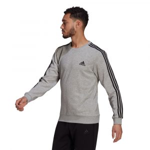 חולצת אימון אדידס לגברים Adidas Essentials Sweatshirt - אפור