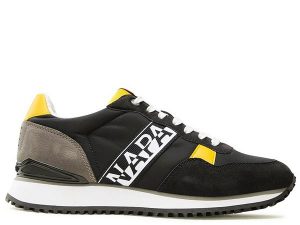 נעלי סניקרס נפפירי לגברים Napapijri Cosmos - שחור/צהוב