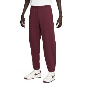 מכנסיים ארוכים נייק לגברים Nike Solo Swoosh Fleece - בורדו