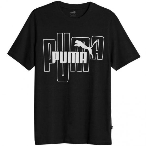 חולצת טי שירט פומה לגברים PUMA Graphics No. 1 Logo Tee - שחור