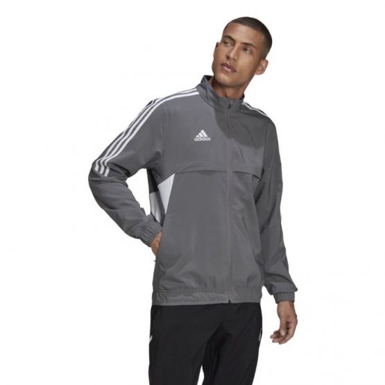 סווטשירט אדידס לגברים Adidas Condivo 22 Presentation - אפורכסף