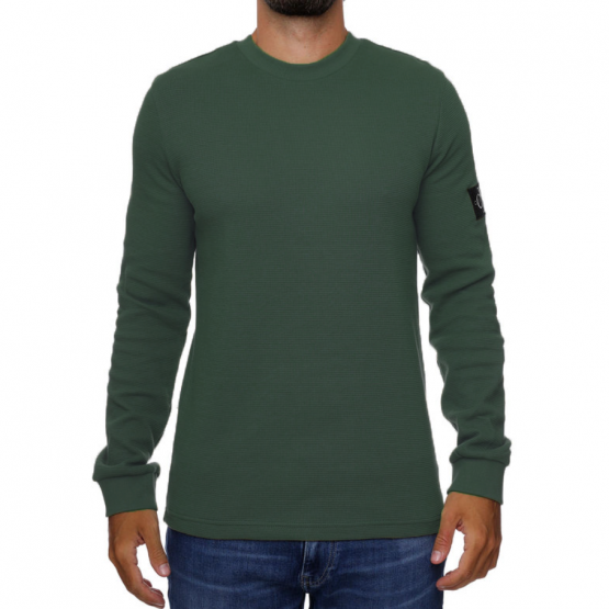 חולצת טי שירט ארוכות CALVIN KLEIN JEANS לגברים CALVIN KLEIN JEANS Golf - ירוק