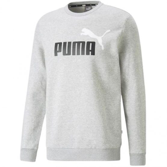 סווטשירט פומה לגברים PUMA ESS+ 2 Col Big Logo Crew - אפור