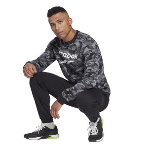 סווטשירט ריבוק לגברים Reebok Id Camo Crew - אפור