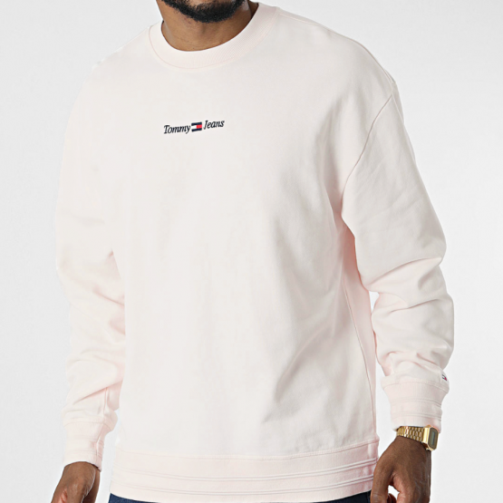 חולצת טי שירט ארוכות TOMMY JEANS לגברים TOMMY JEANS Tjm Casual Linear - בז'