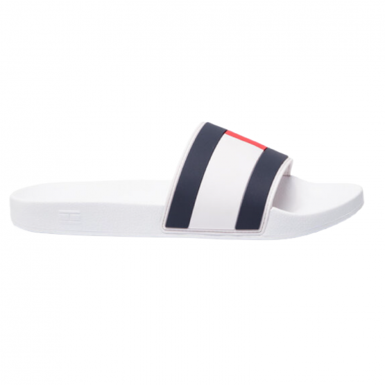 כפכפי טומי הילפיגר לגברים Tommy Hilfiger Essential Flag Pool Slide - לבן
