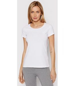 חולצת טי שירט פור אף לנשים 4F REGULAR PLAIN T-SHIRT - לבן