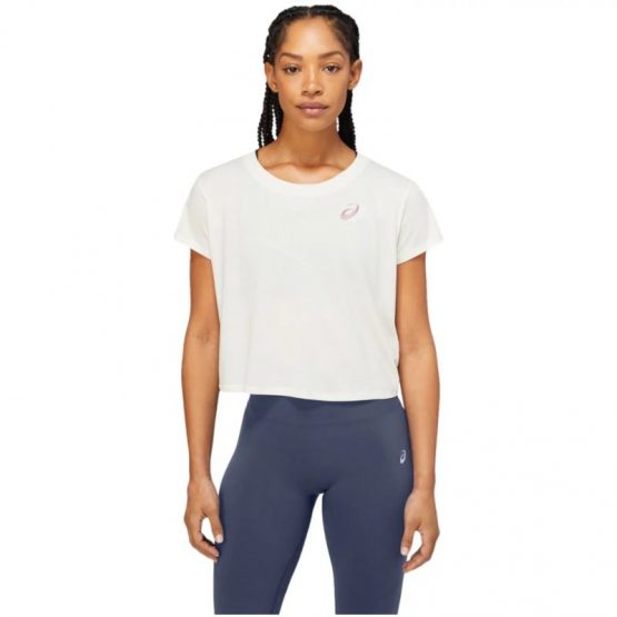 חולצת טי שירט אסיקס לנשים Asics Nagare SS Top - לבן