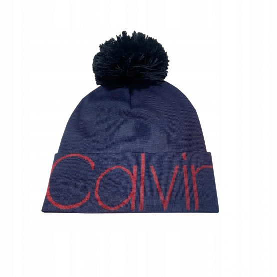 כובע קלווין קליין לנשים Calvin Klein Pom Pom Beanie - כחול