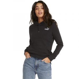 סווטשירט פומה לנשים PUMA ESS + Embroidery Hoodie - שחור