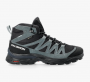 נעלי טיולים סלומון לגברים Salomon X Ward Leather Mid Gtx - שחור