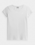 חולצת טי שירט פור אף לנשים 4F REGULAR PLAIN T-SHIRT - לבן