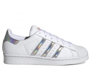 נעלי סניקרס אדידס לגברים Adidas Superstar J - לבן/כסף