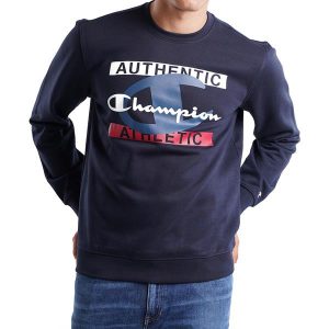 סווטשירט צ'מפיון לגברים Champion Crewneck Sweatshirt - כחול