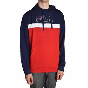 סווטשירט פילה לגברים Fila Lauritz Hoody - אדום/כחול