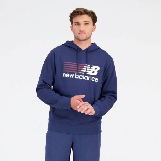 סווטשירט ניו באלאנס לגברים New Balance Classic Hoodie - כחול נייבי