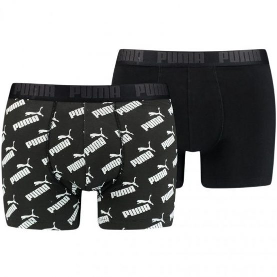 תחתוני פומה לגברים PUMA Aop Boxer 2-pack - שחור