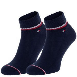 גרב טומי הילפיגר לגברים Tommy Hilfiger Th Iconic Quarter 2 pack - כחול