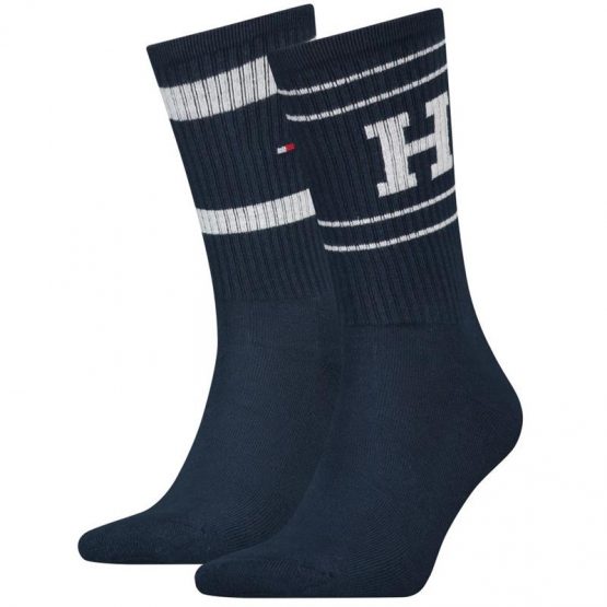 גרב טומי הילפיגר לגברים Tommy Hilfiger Th Sock 2pack Sport Patch - כחול
