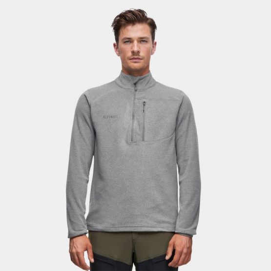 סווטשירט alpinus לגברים alpinus 1/3 zipper Tactical - אפורכסף