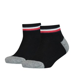 גרב טומי הילפיגר לגברים Tommy Hilfiger Th Iconic Sports Quarter - שחור