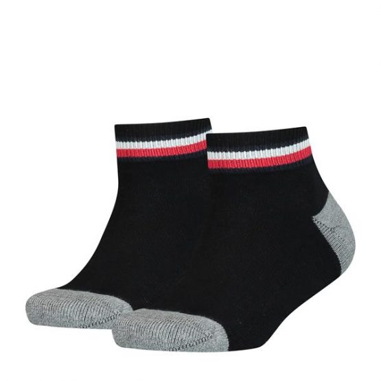 גרב טומי הילפיגר לגברים Tommy Hilfiger Th Iconic Sports Quarter - שחור