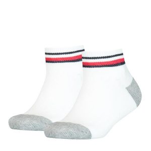 גרב טומי הילפיגר לגברים Tommy Hilfiger Th Iconic Sports Quarter - לבן