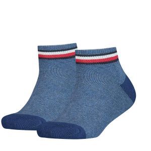 גרב טומי הילפיגר לגברים Tommy Hilfiger Th Iconic Sports Quarter - כחול