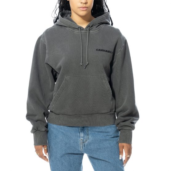 סווטשירט קארהארט לנשים Carhartt WIP Wip Hooded Akron Sweat - אפור כהה