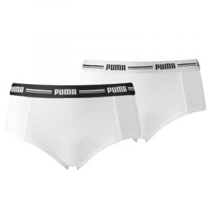 תחתוני פומה לנשים PUMA Mini Short 2 Pack Panties - לבן