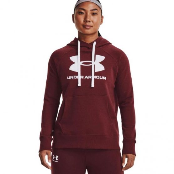 סווטשירט אנדר ארמור לנשים Under Armour Rival Fleece Logo - אדום