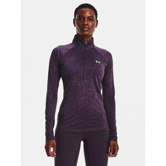סווטשירט אנדר ארמור לנשים Under Armour Tech Twist 1/2 Zip - סגול