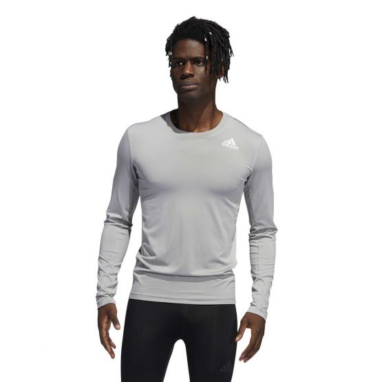 חולצת אימון אדידס לגברים Adidas Techfit Compression - אפור אבן