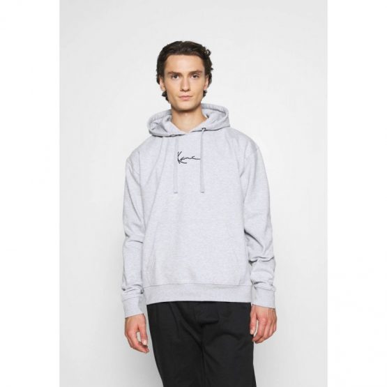 סווטשירט קארל קני לגברים KARL KANI Small Signature Hoodie - אפורכסף
