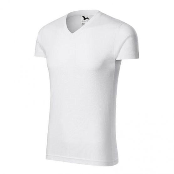 חולצת טי שירט Malfini לגברים Malfini V-neck - לבן