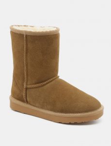 מגפי סוונטי ניין לנשים Seventy Nine High quality suede fur boots - קאמל