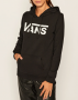 סווטשירט ואנס לנשים Vans Wm Drop V Logo Hoo - שחור