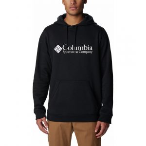 סווטשירט קולומביה לגברים Columbia CSC BASIC LOGO II HOOD - שחור מלא+